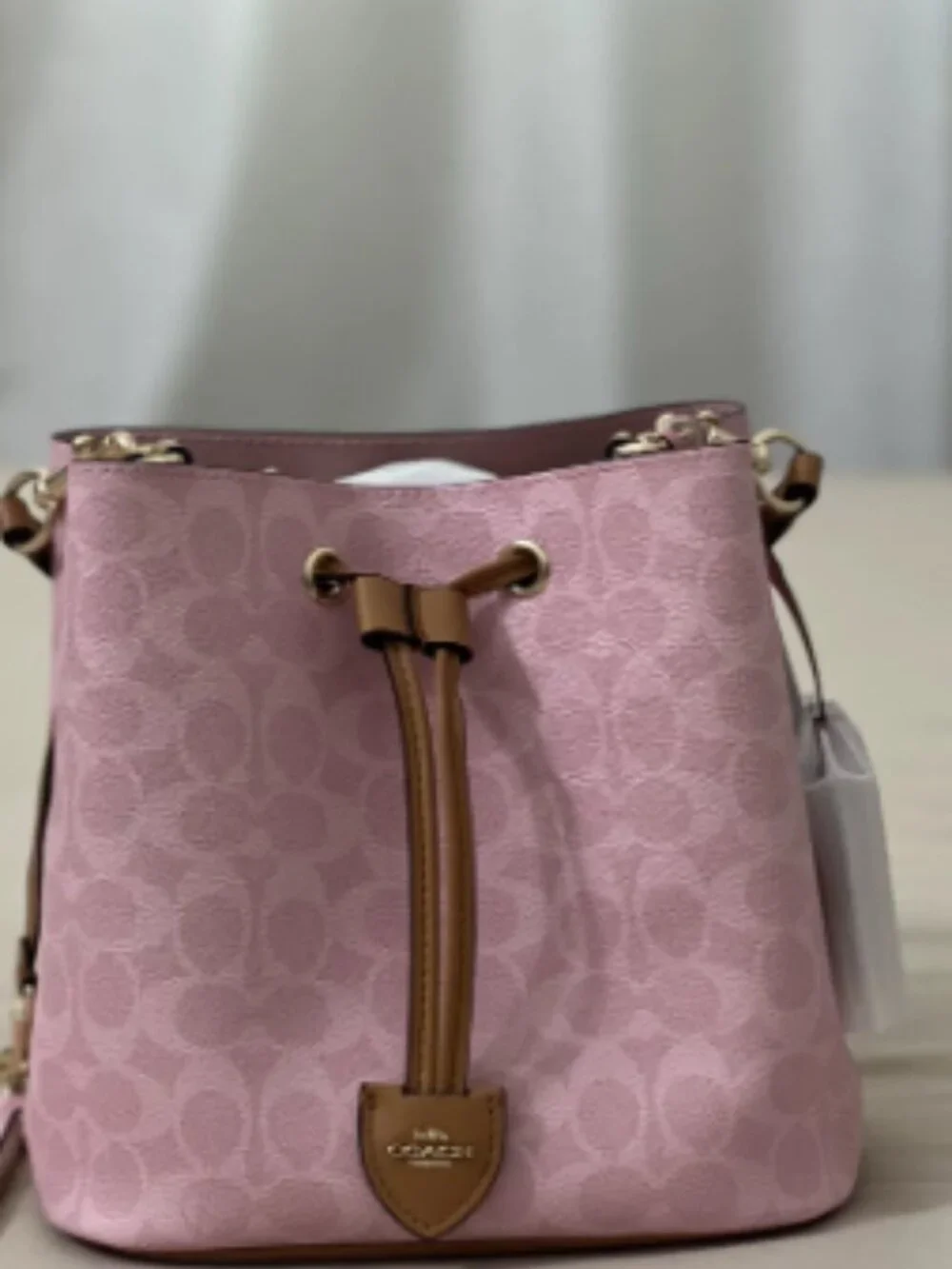 Coach Pink Signature Bucket Bag Shoulder Bag